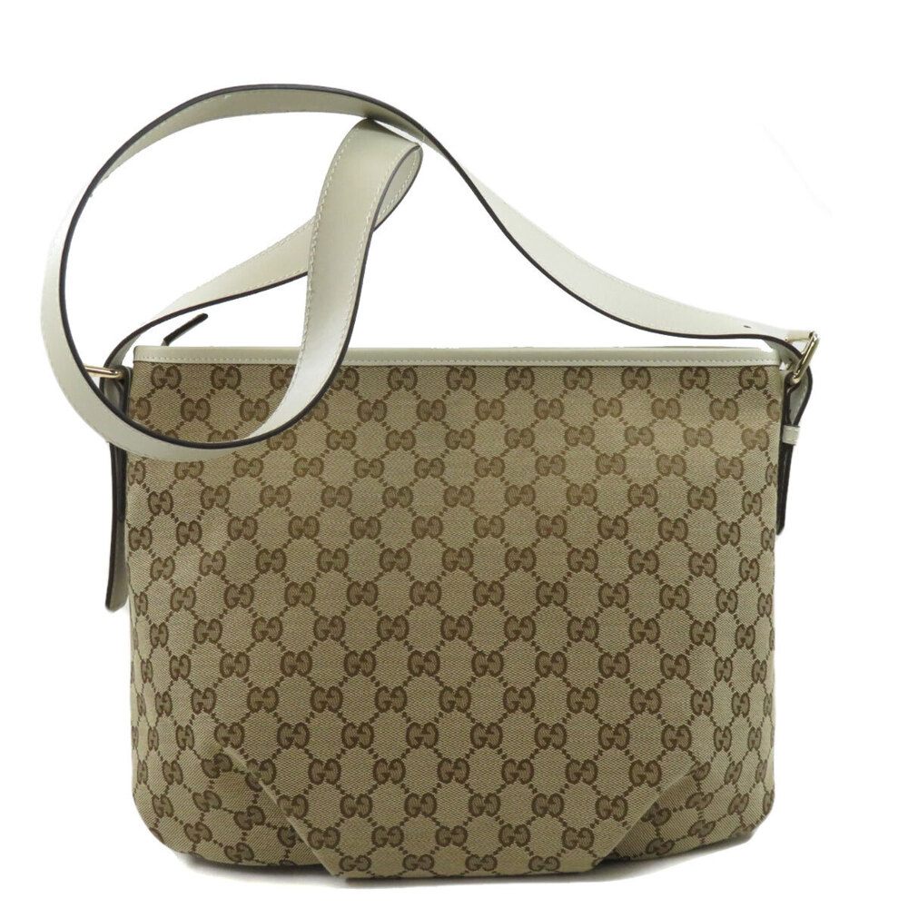 Gucci Canvas Shoulder Leather Bag GG
